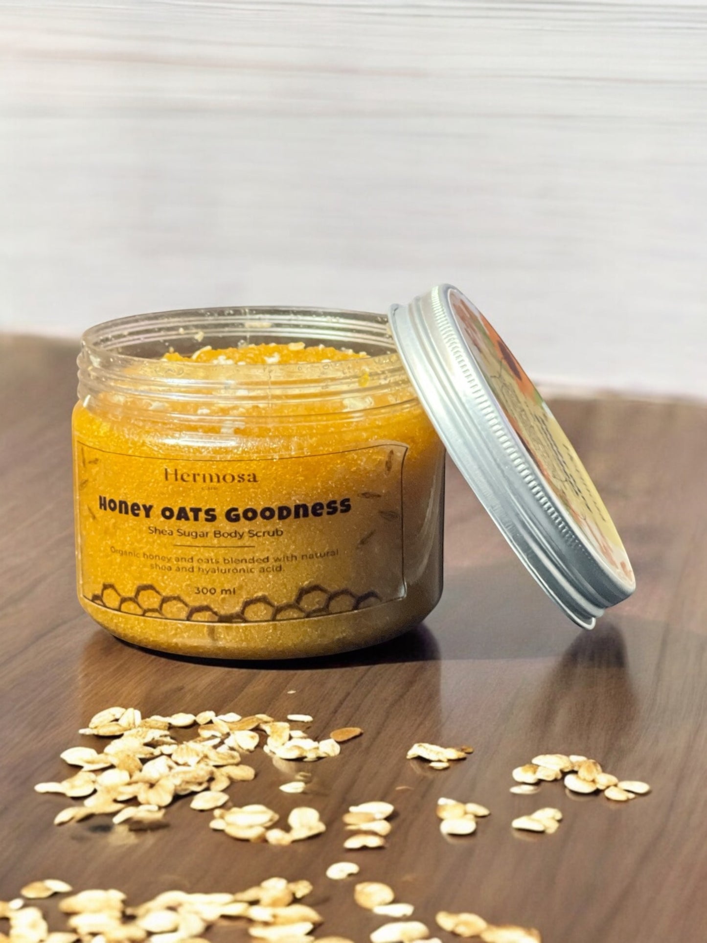 Honey oats body scrub